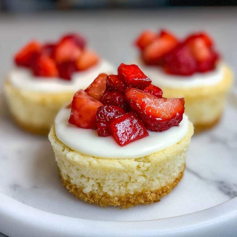 Miniature Baked Cheesecakes with Strawberries Recipe