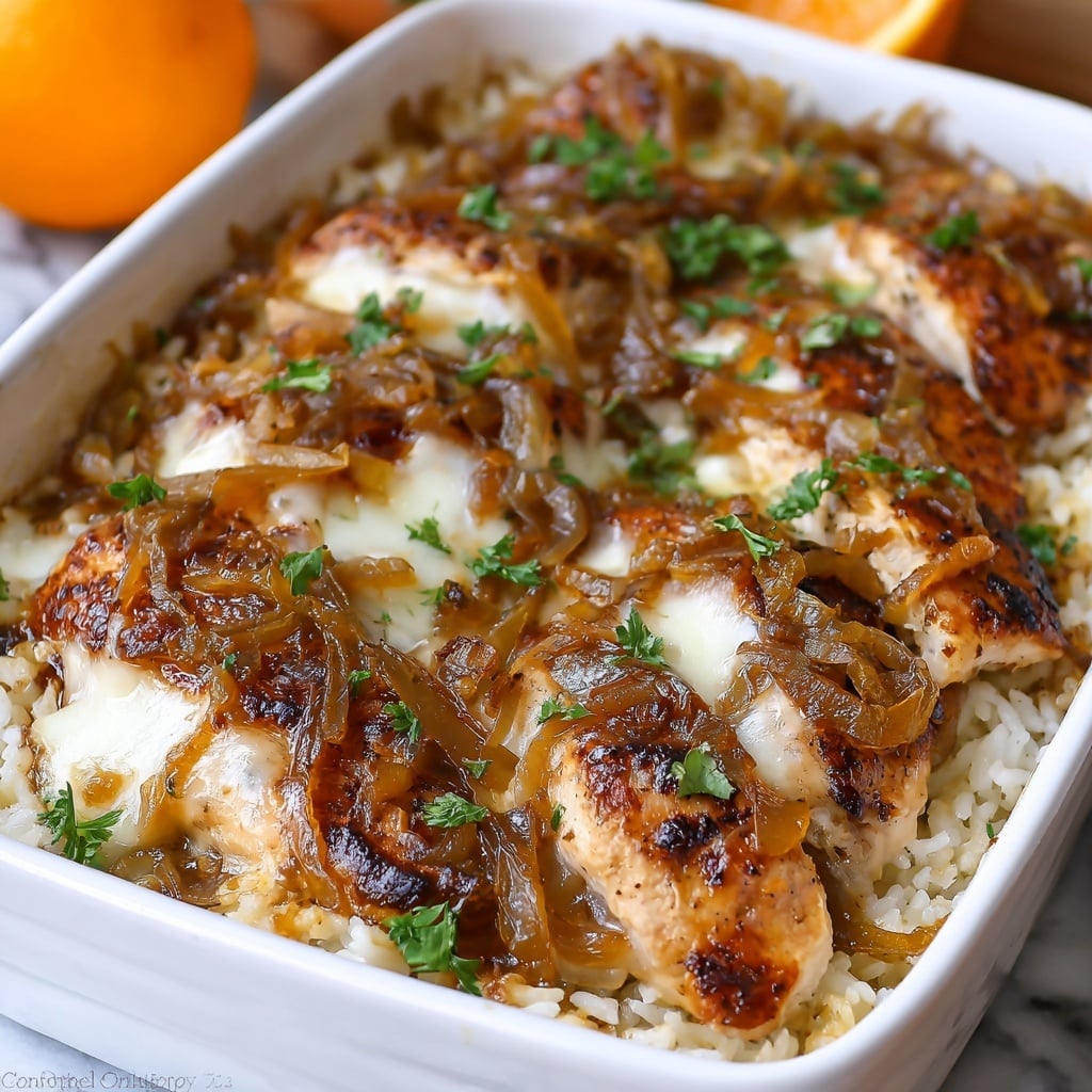 French Onion Chicken & Rice Recipe