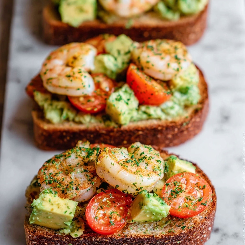 Shrimp Avocado Garlic Bread Recipe