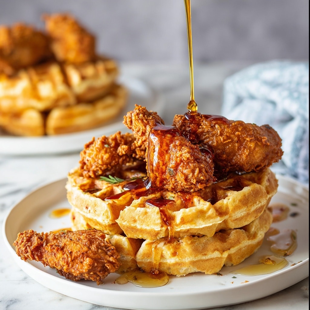 Chicken with Buttermilk Waffles Recipe - Recipe Image