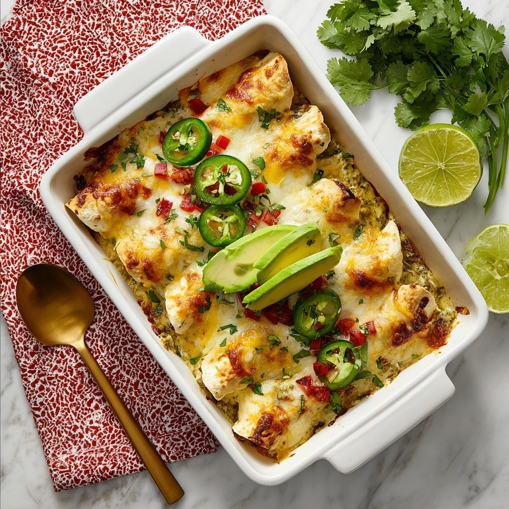 Easy Green Chicken Enchiladas Recipe - Recipe Image