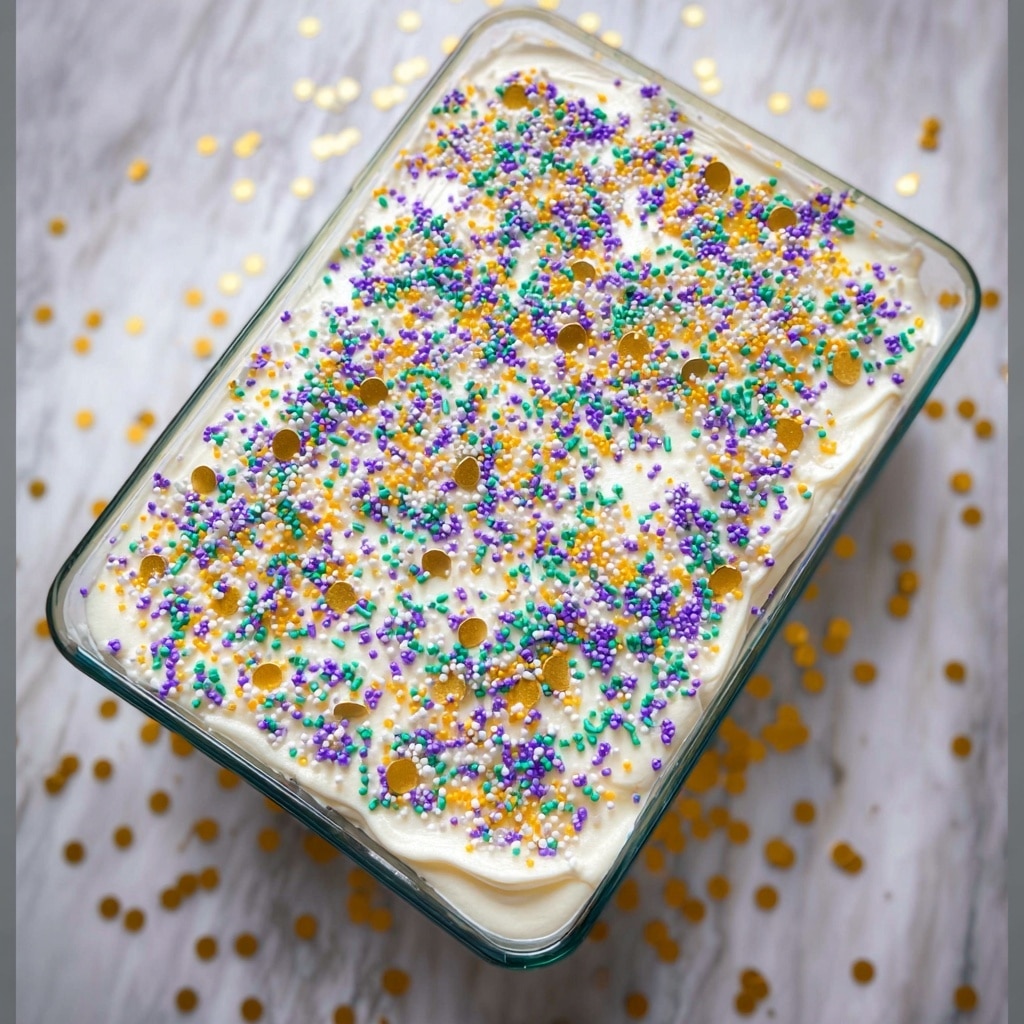 King Cake Poke Cake Recipe - Recipe Image