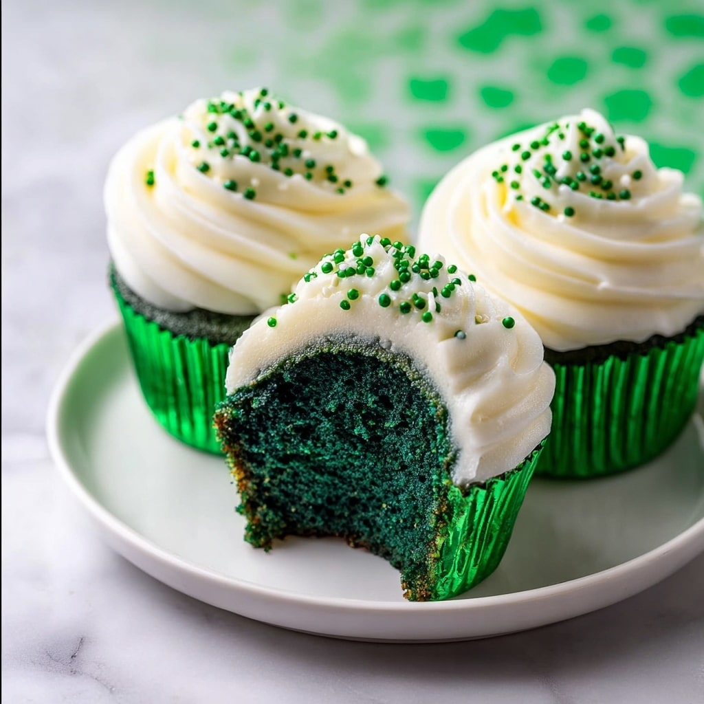 Green Velvet Cupcakes with Cream Cheese Frosting Recipe - Recipe Image