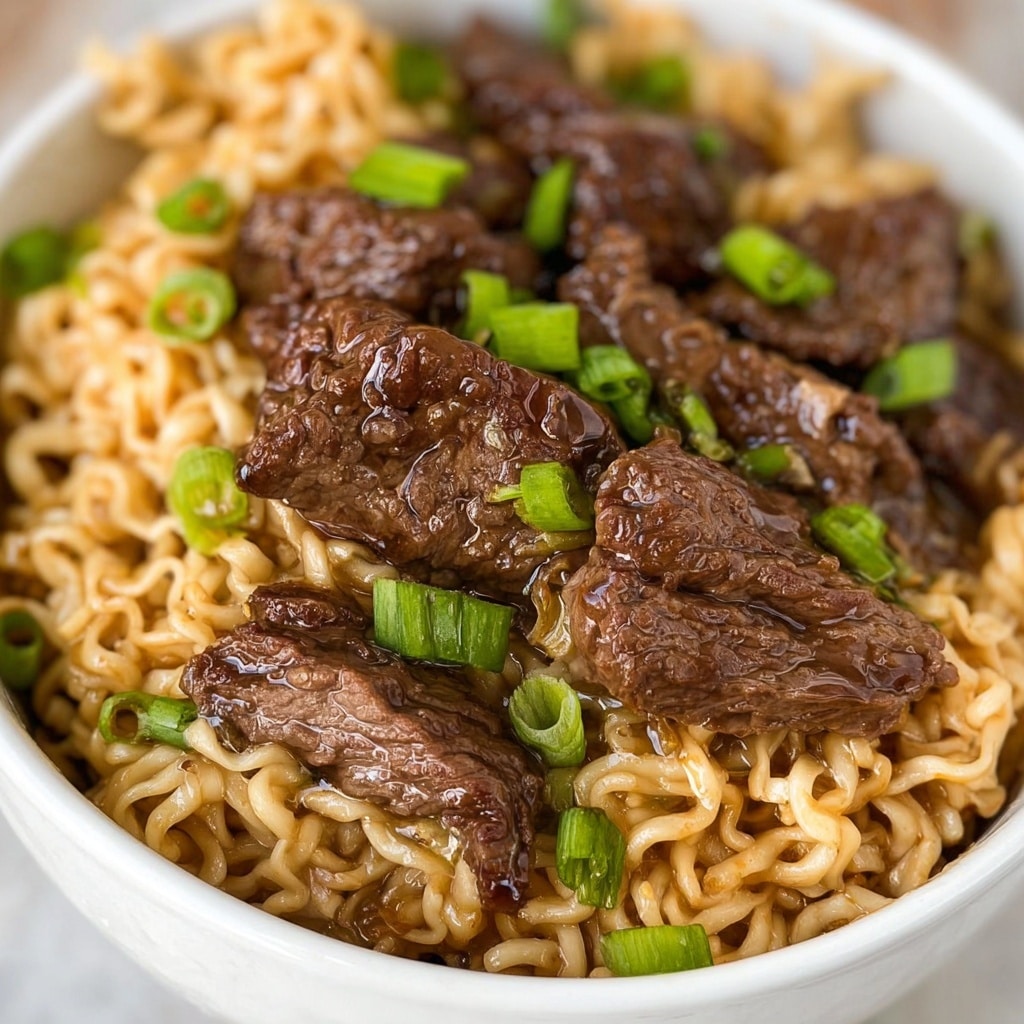 Spicy Steak Ramen Noodles Recipe - Recipe Image