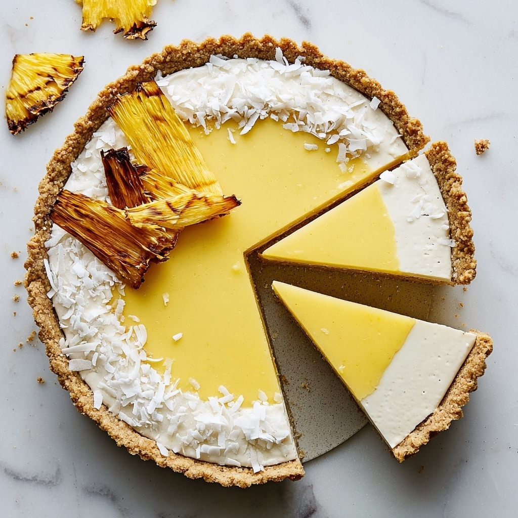 Vegan Pineapple Coconut Panna Cotta Tart Recipe - Recipe Image