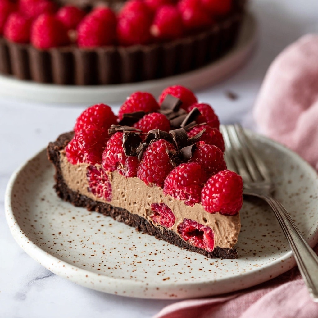 Vegan Raspberry Chocolate Tart Recipe - Recipe Image