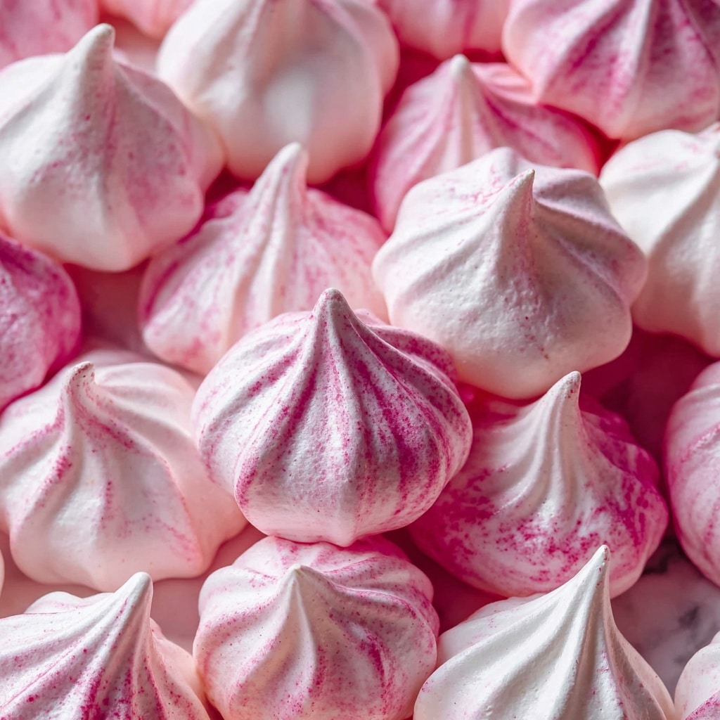 Vegan Meringue Kisses with Beetroot Powder (Aquafaba Meringue) Recipe - Recipe Image