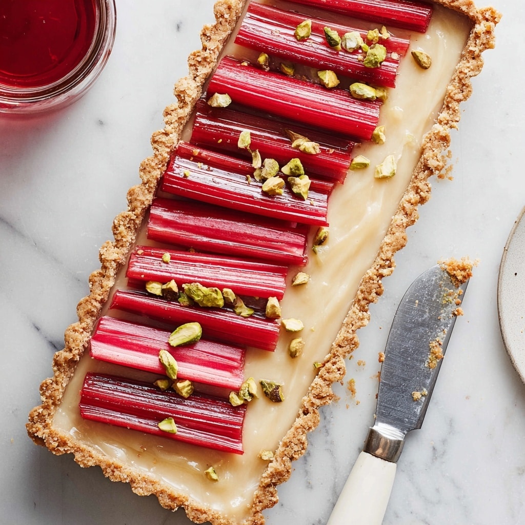Vegan Rhubarb Custard Tart Recipe - Recipe Image