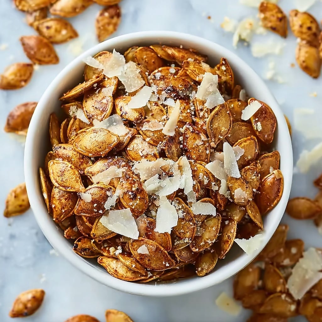 Garlic Parmesan Pumpkin Seeds Recipe - Recipe Image