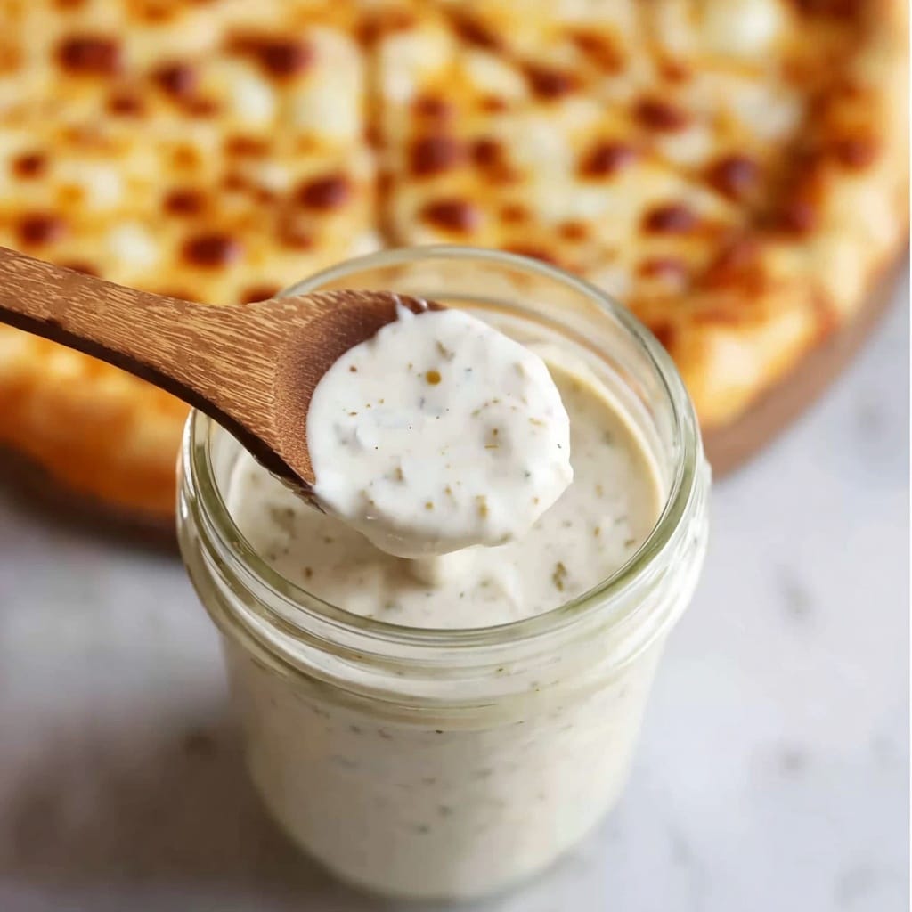 Garlic Parmesan Cream Sauce for Pizza Recipe - Recipe Image