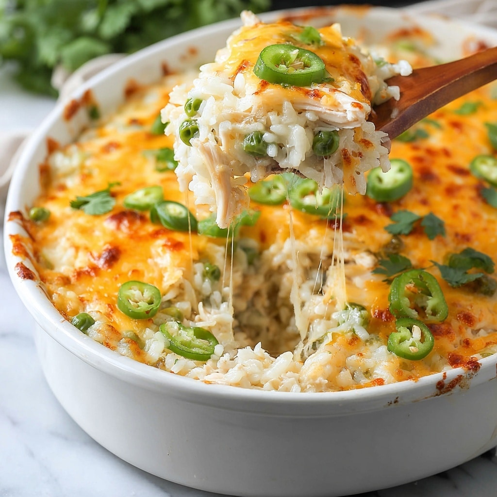 Green Chile Chicken and Rice Casserole Recipe - Recipe Image