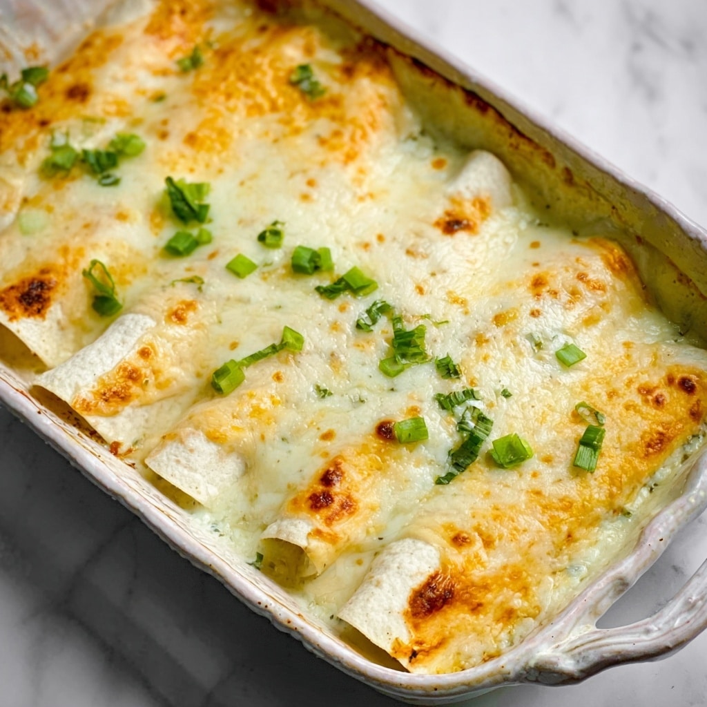 Chicken Enchiladas with Sour Cream White Sauce Recipe - Recipe Image
