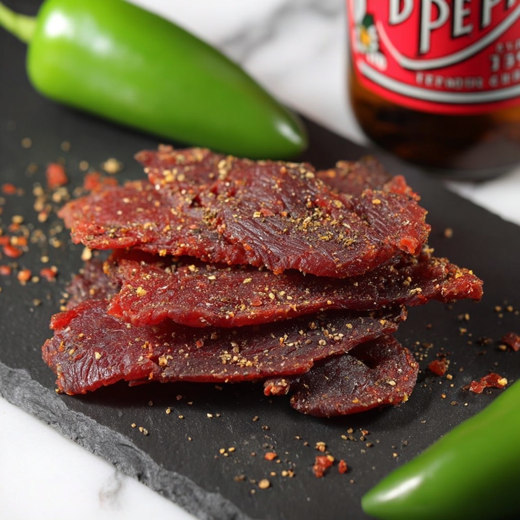 Dr. Pepper Jalapeno Beef Jerky Recipe - Recipe Image