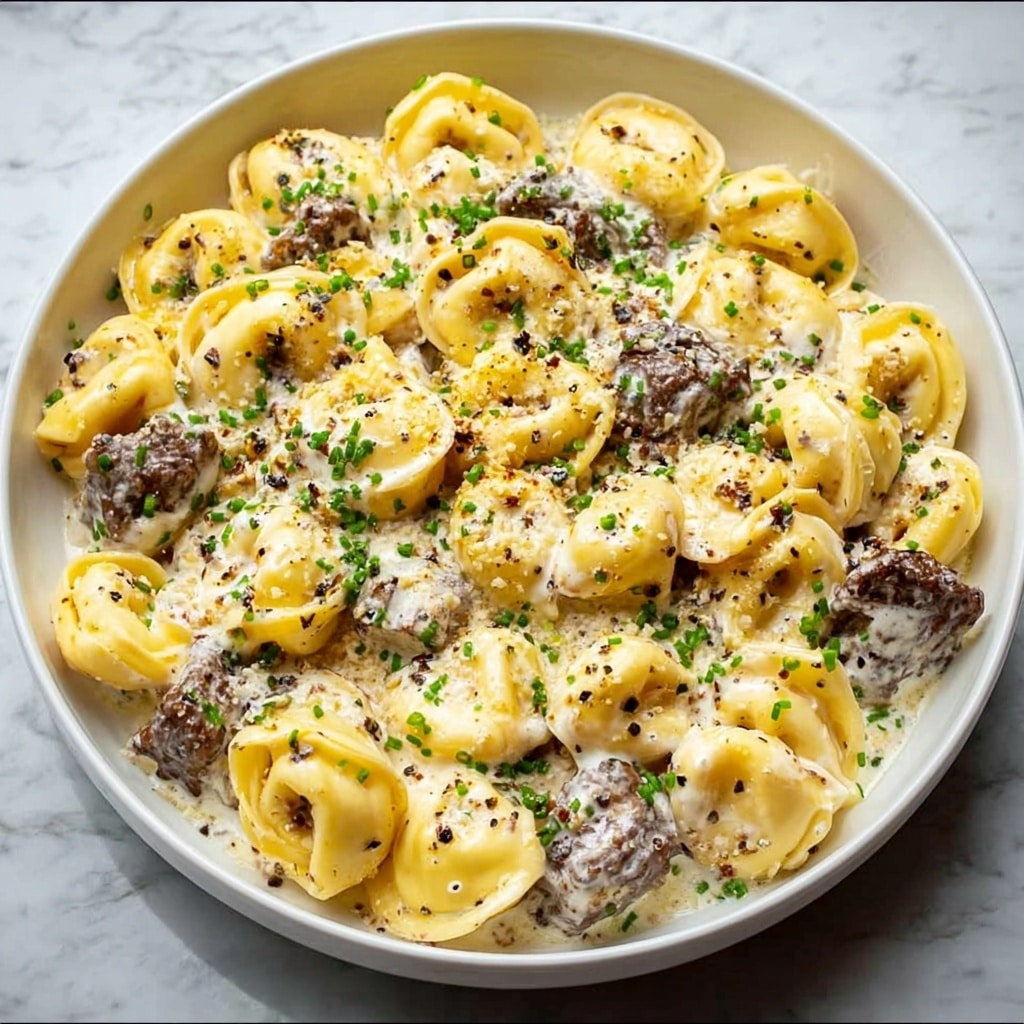 One-Skillet Beef Stroganoff Tortellini Recipe - Recipe Image