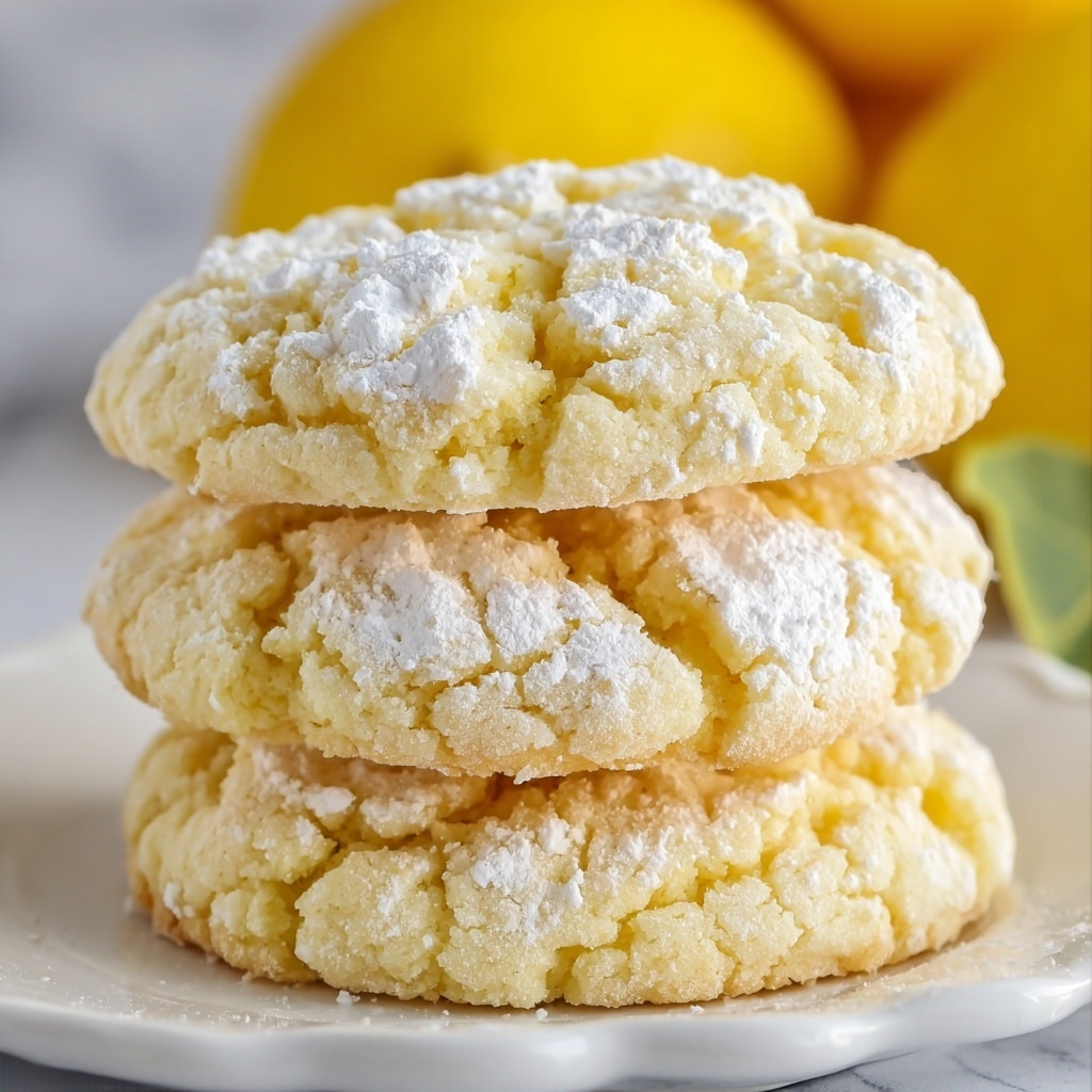 Lemon Gooey Butter Cookies Recipe - Recipe Image