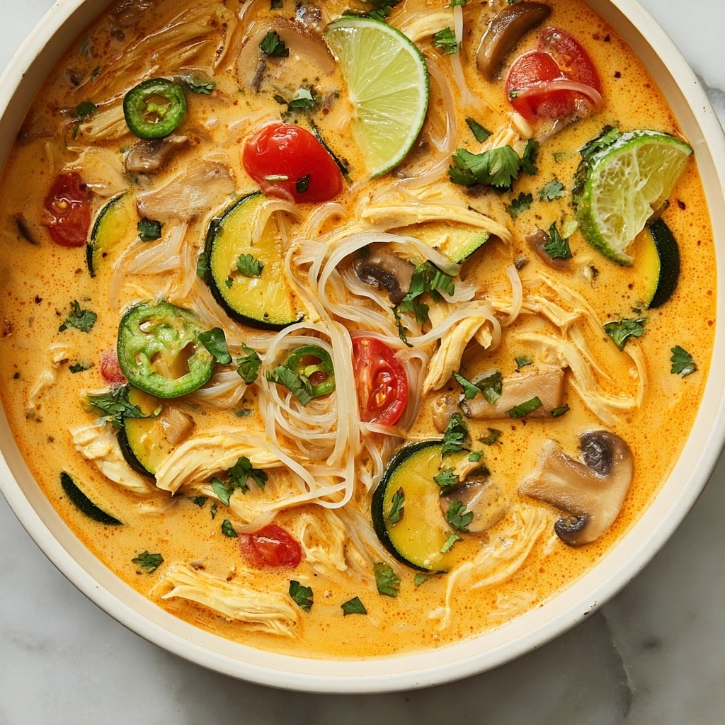 Easy Thai Chicken Curry Soup Recipe - Recipe Image