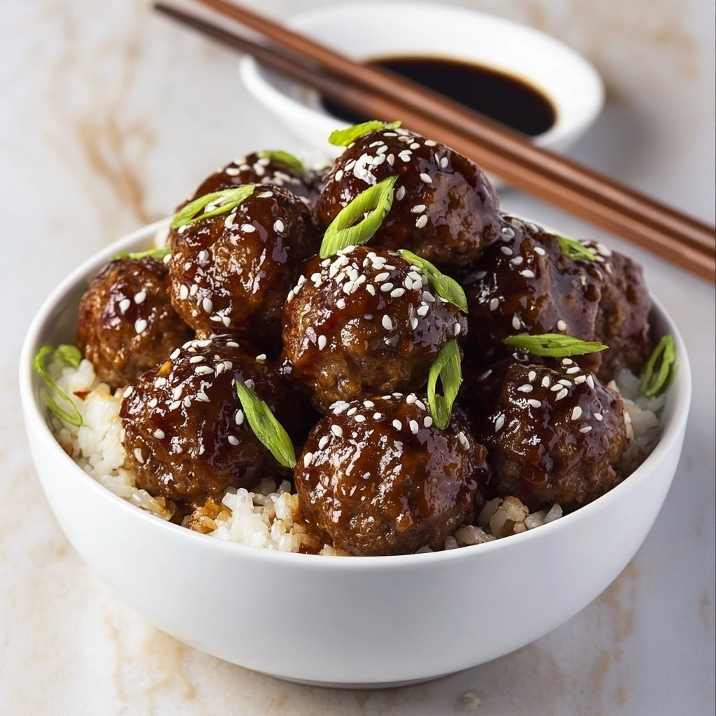 Asian Turkey Meatballs with Hoisin-Soy Sauce Recipe - Recipe Image
