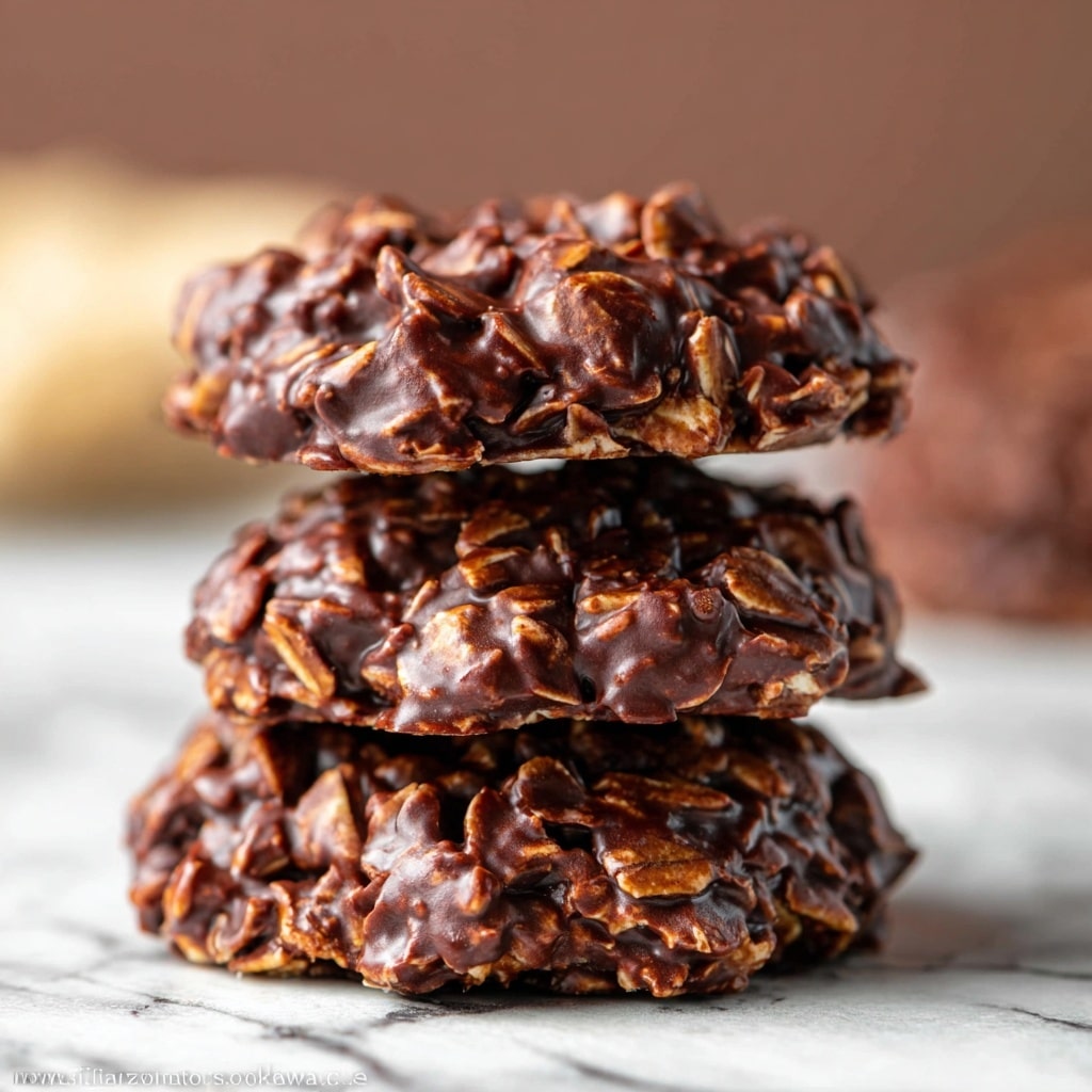 No-Bake Chocolate Oat Cookies Recipe - Recipe Image