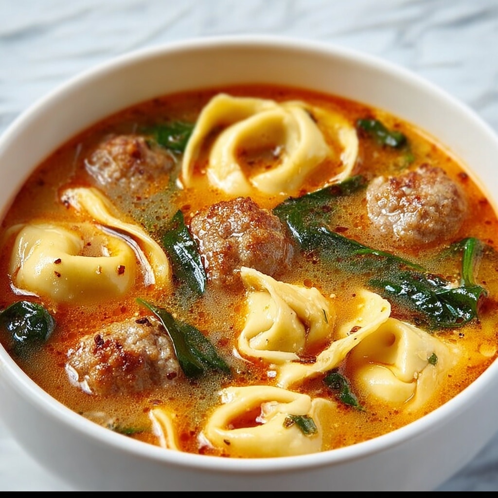 Sausage Tortellini Soup with Spinach Recipe - Recipe Image