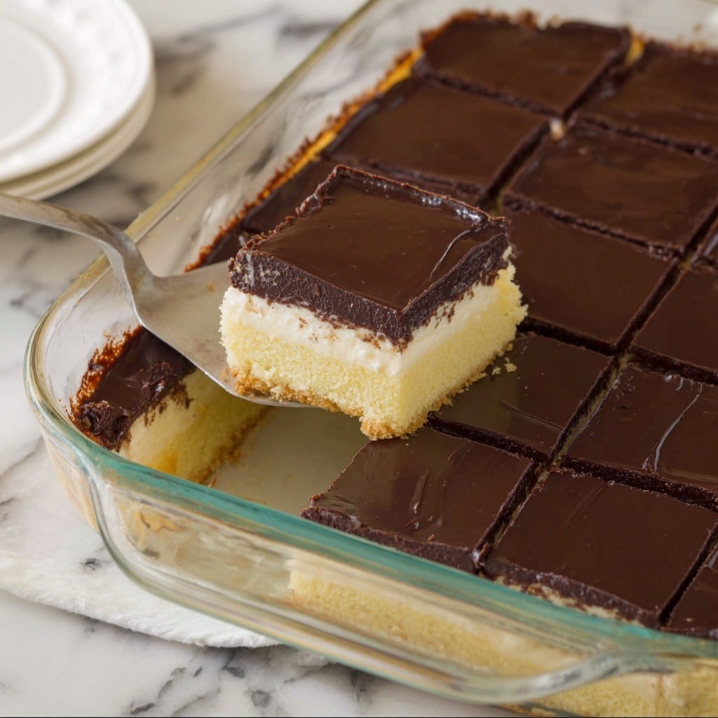 Boston Cream Poke Cake Recipe - Recipe Image