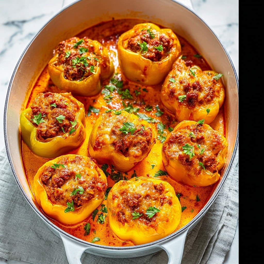 Romanian Stuffed Peppers (Ardei Umpluti) Recipe - Recipe Image