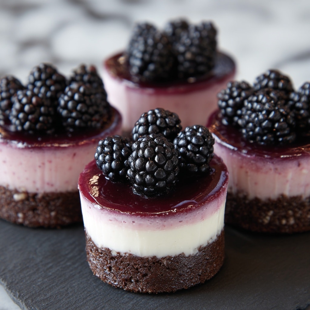 Blackberry Mini Cheesecakes Recipe - Recipe Image