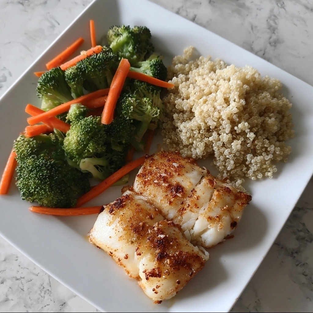 Seared Fish with Quinoa and Vegetables Recipe - Recipe Image