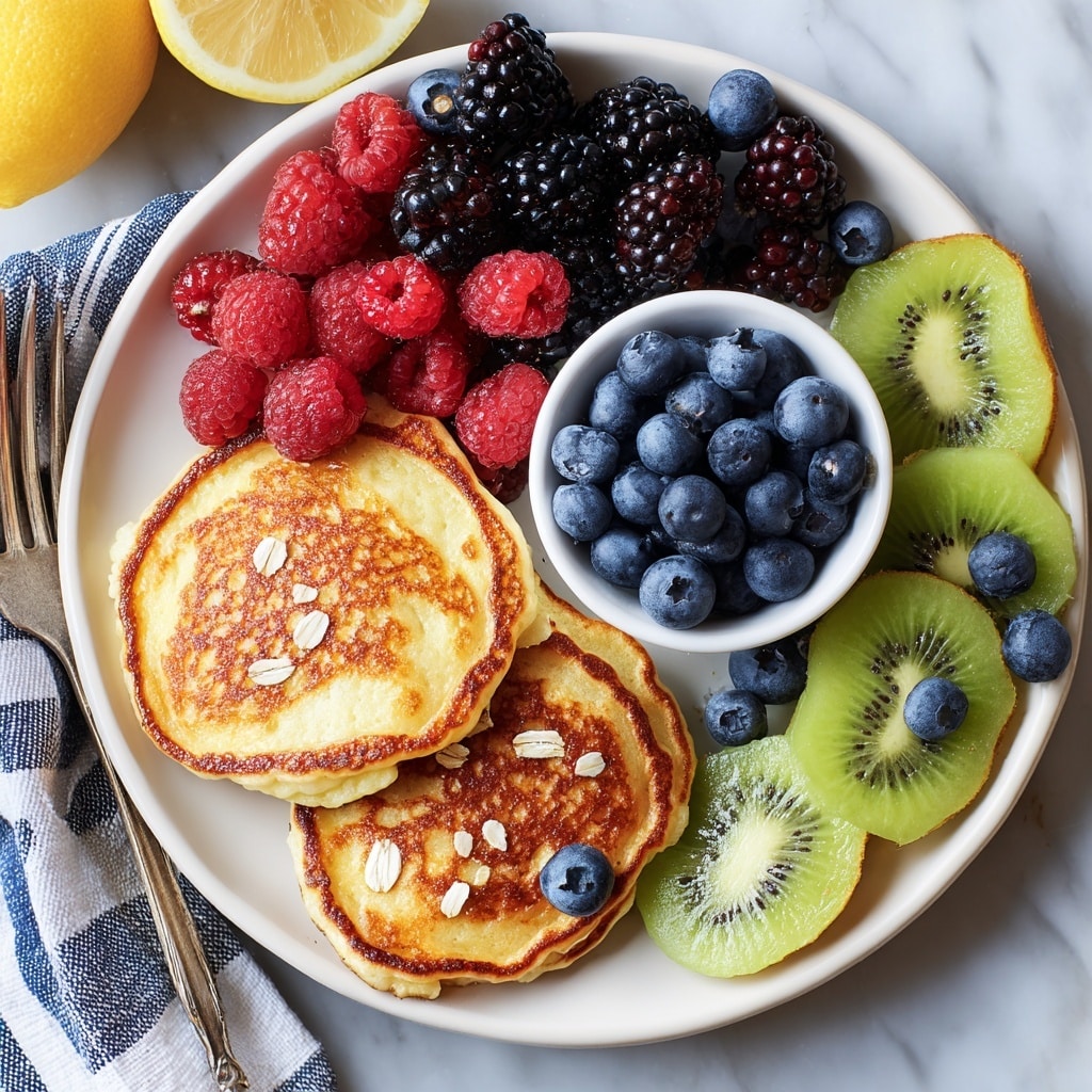 Oatmeal Pancakes with Fresh Fruit Recipe - Recipe Image
