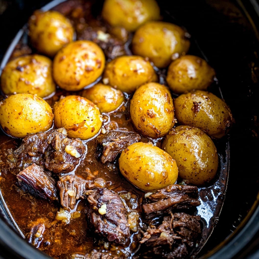 Slow Cooker Garlic Butter Beef Bites Recipe - Recipe Image