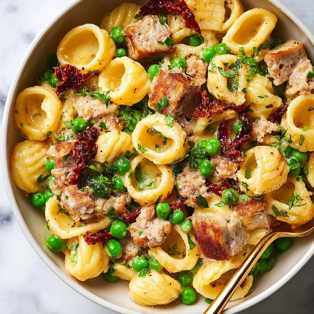Sausage and Pea Pasta Recipe - Recipe Image