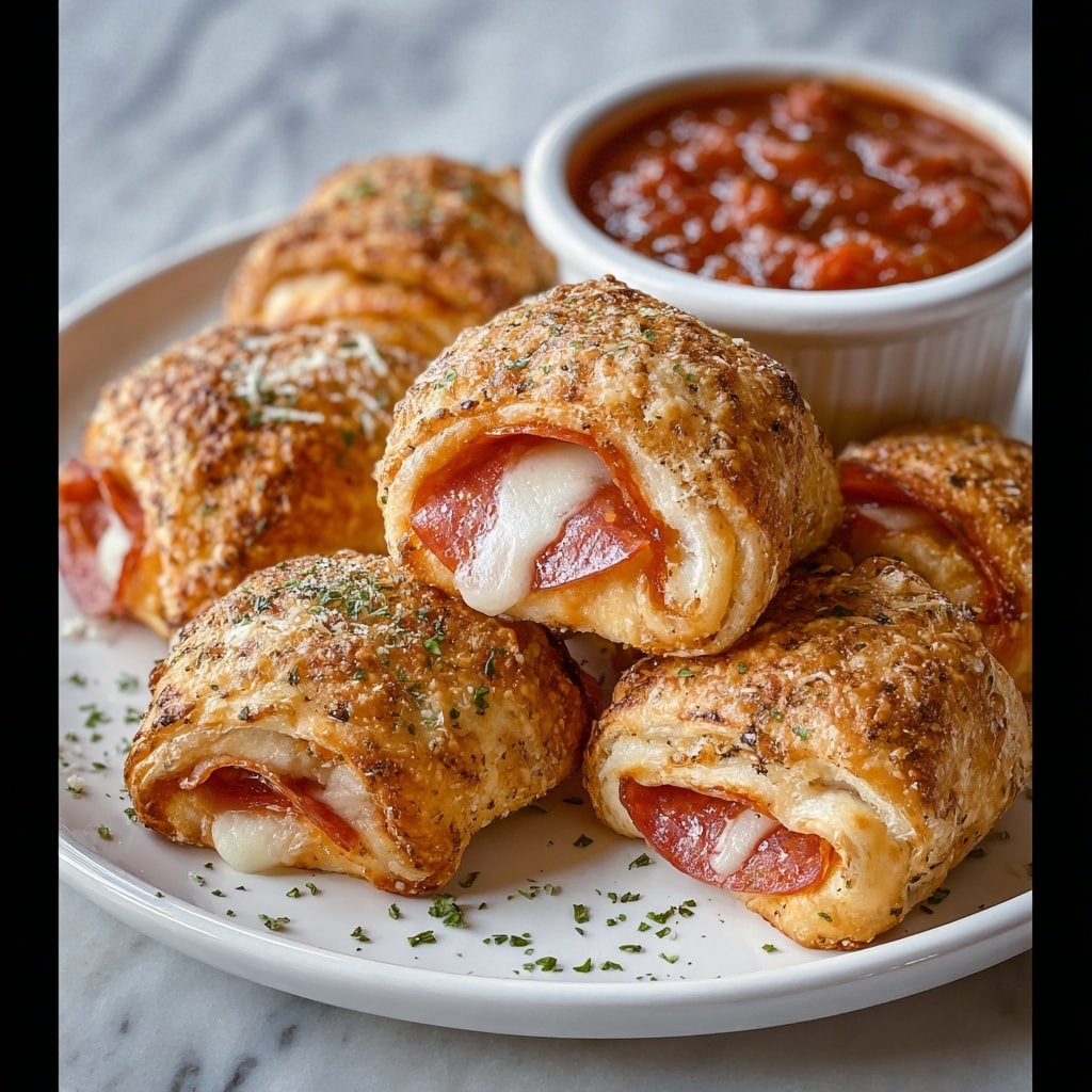 Cheesy Pepperoni Pizza Roll Ups Recipe - Recipe Image