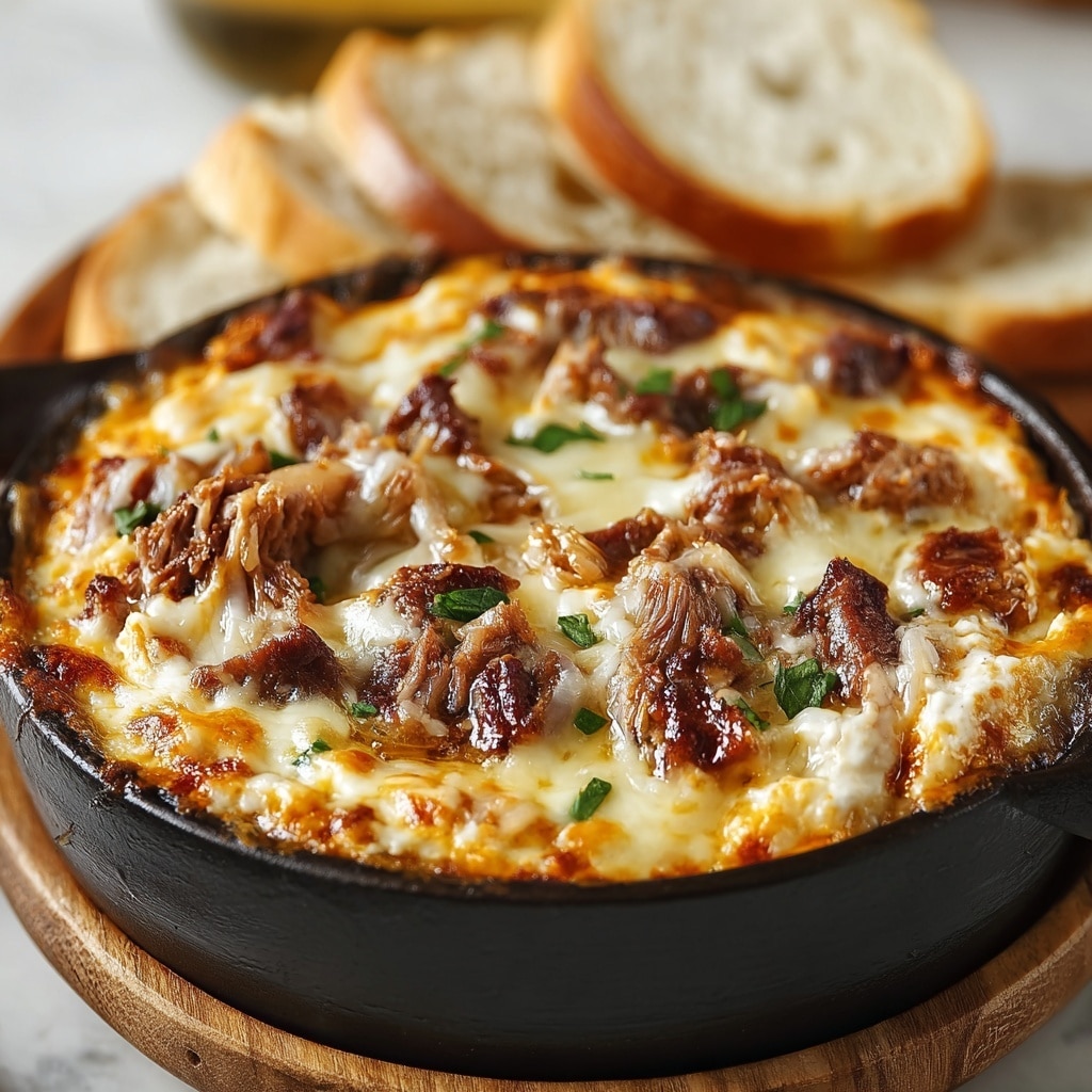 Pot Roast Beef Philly Cheese Steak Dip Recipe - Recipe Image