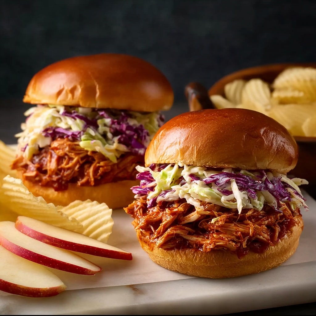 Crockpot BBQ Pulled Chicken Sandwiches Recipe - Recipe Image
