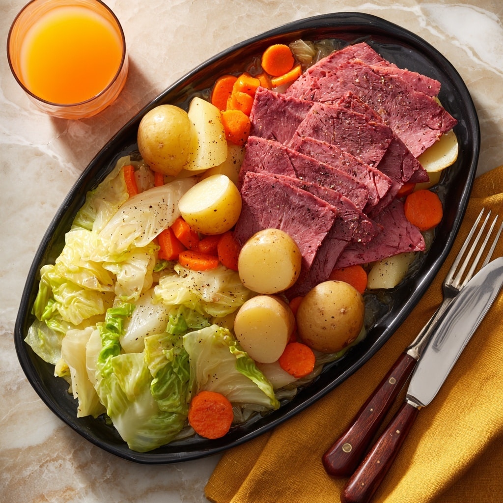 Slow Cooker Corned Beef and Cabbage Recipe - Recipe Image