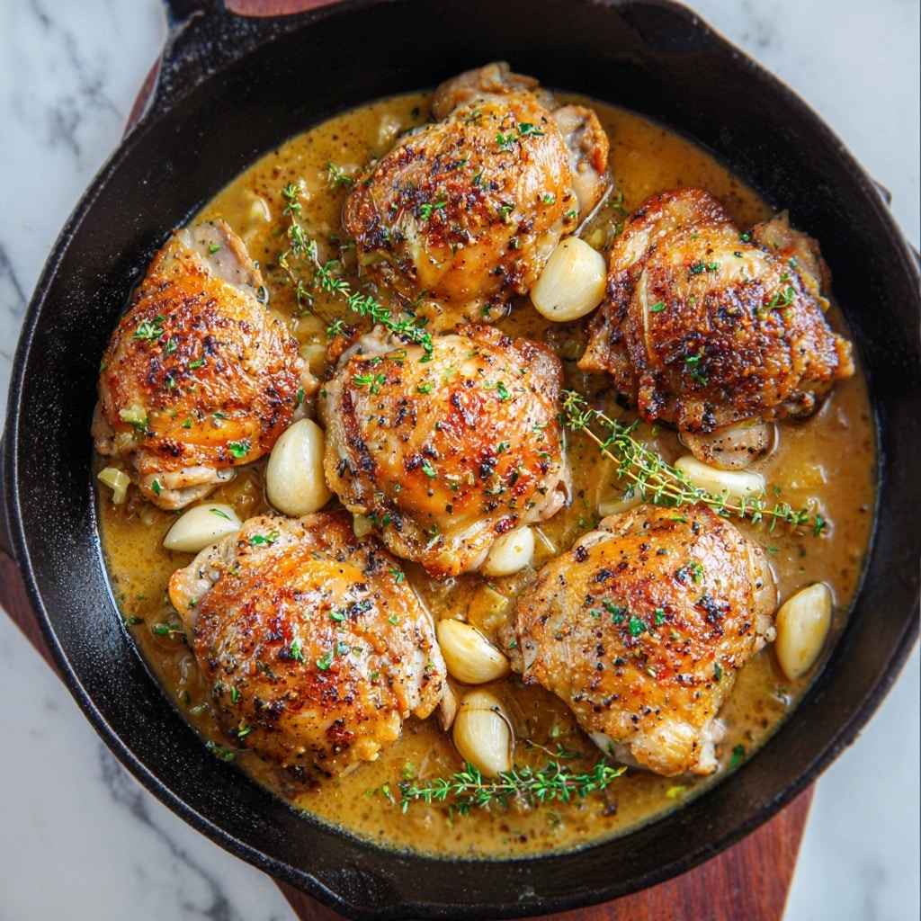 Rustic Roasted Garlic Chicken with Asiago Gravy Recipe - Recipe Image