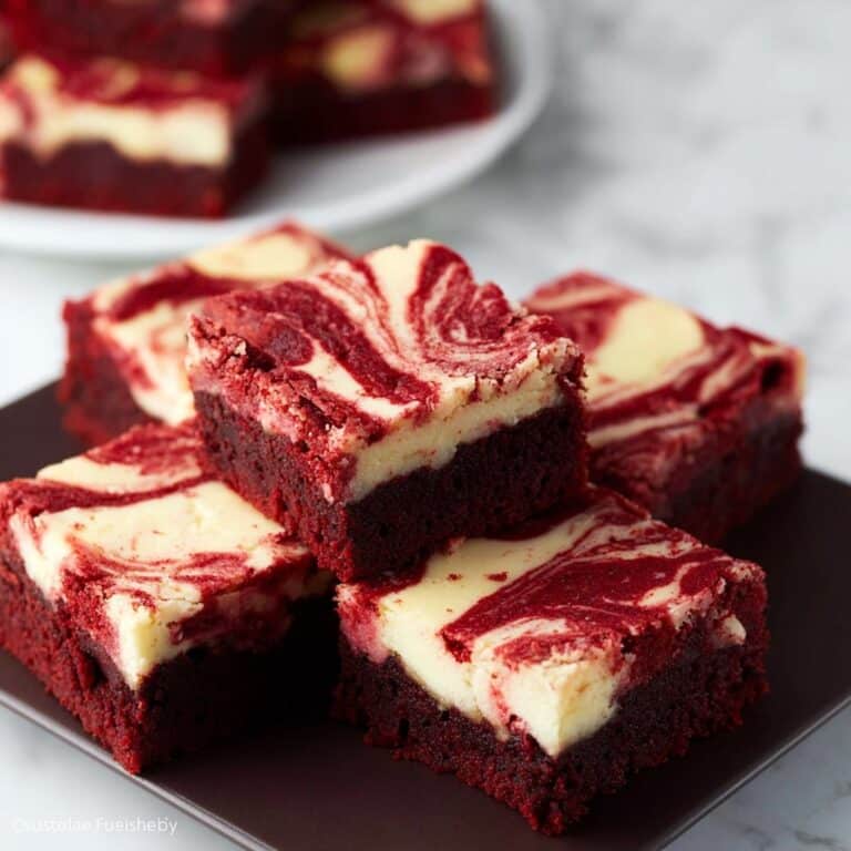 Red Velvet Cheesecake Swirl Brownies Recipe