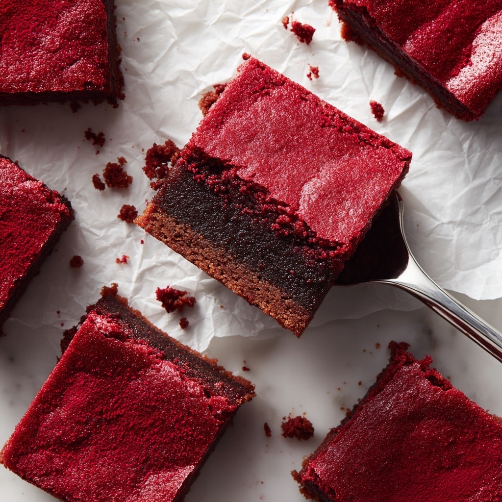Red Velvet Brownies with Cream Cheese Swirl Recipe - Recipe Image