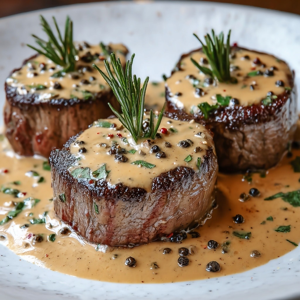 Filet Mignon with Peppercorn Sauce Recipe