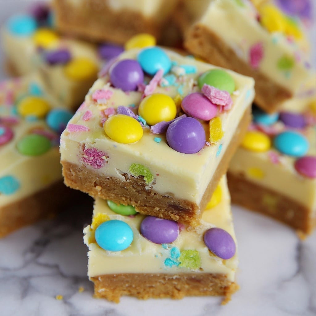 No Bake Easter Peanut Butter Bars Recipe