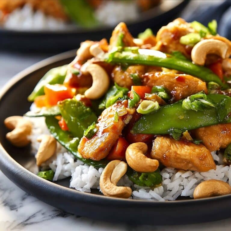 Cashew Chicken with Honey and Ginger Sauce Recipe