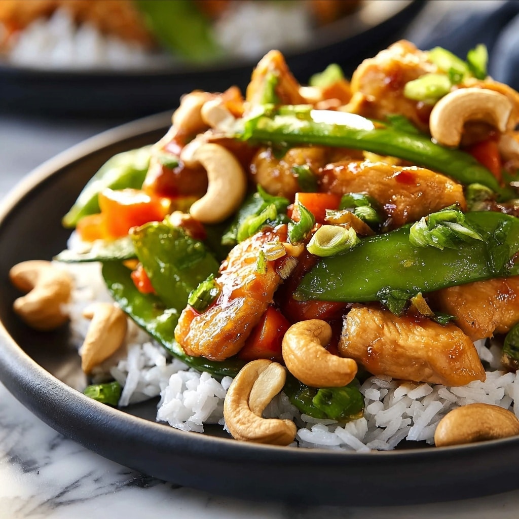 Cashew Chicken with Honey and Ginger Sauce Recipe