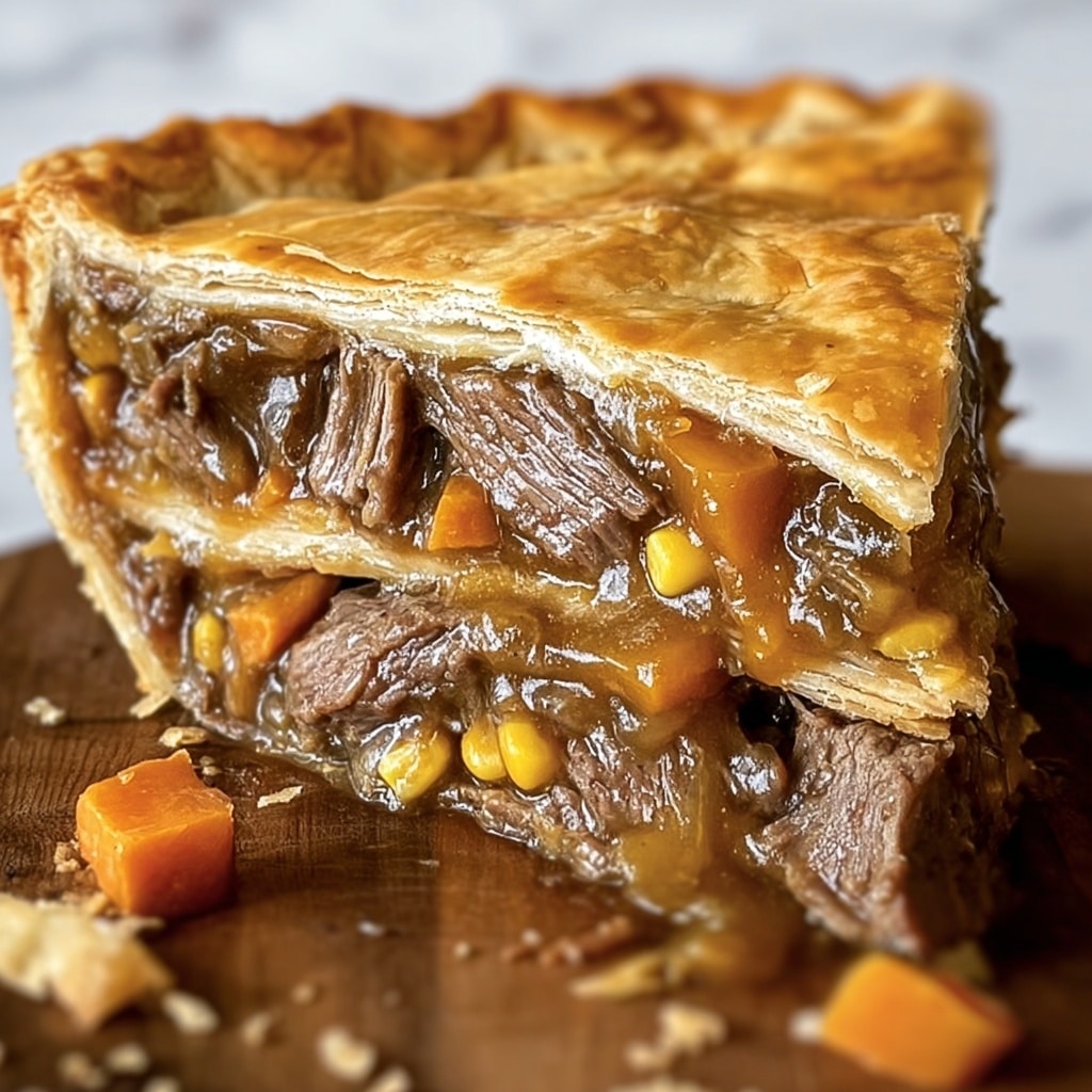 Brisket Pot Pie with Cheddar and Monterey Jack Recipe - Recipe Image