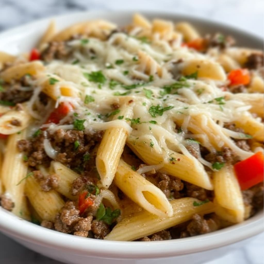 Creamy Rotel Pasta with Ground Beef Recipe - Recipe Image