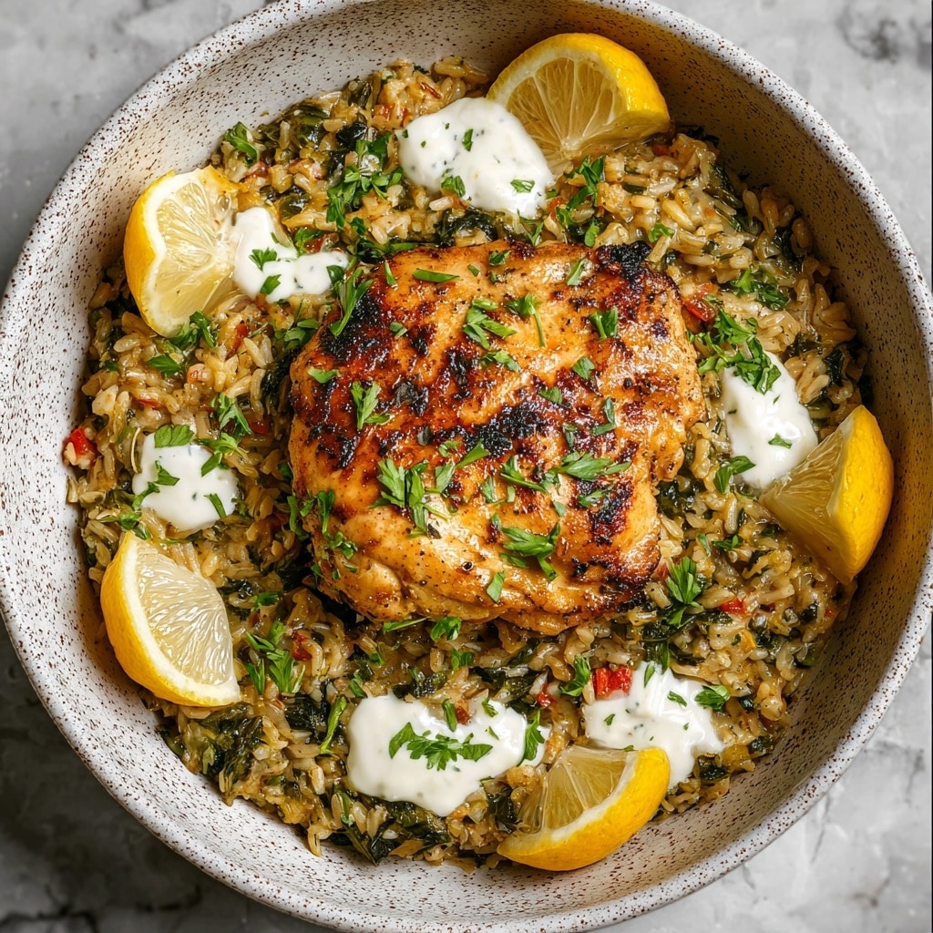 Air Fryer Greek Lemon Chicken and Rice Bake Recipe