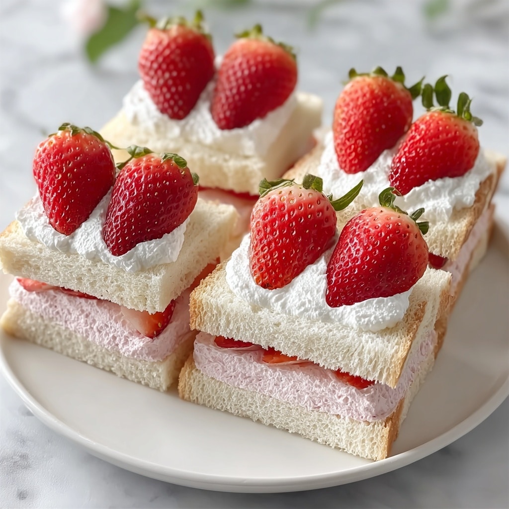 Delicious Strawberry Tea Sandwiches for Summer Parties Recipe