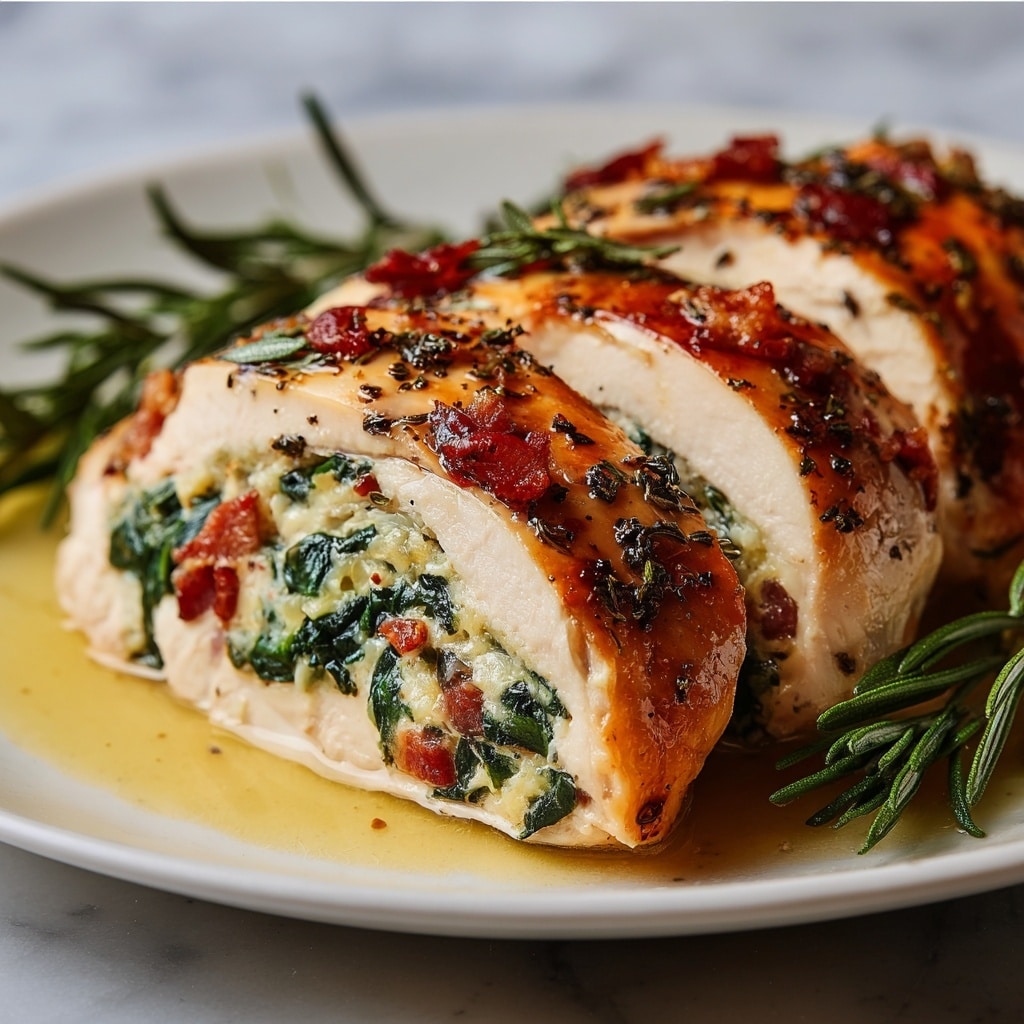 Stuffed Chicken Breast with Spinach and Cheese Recipe - Recipe Image