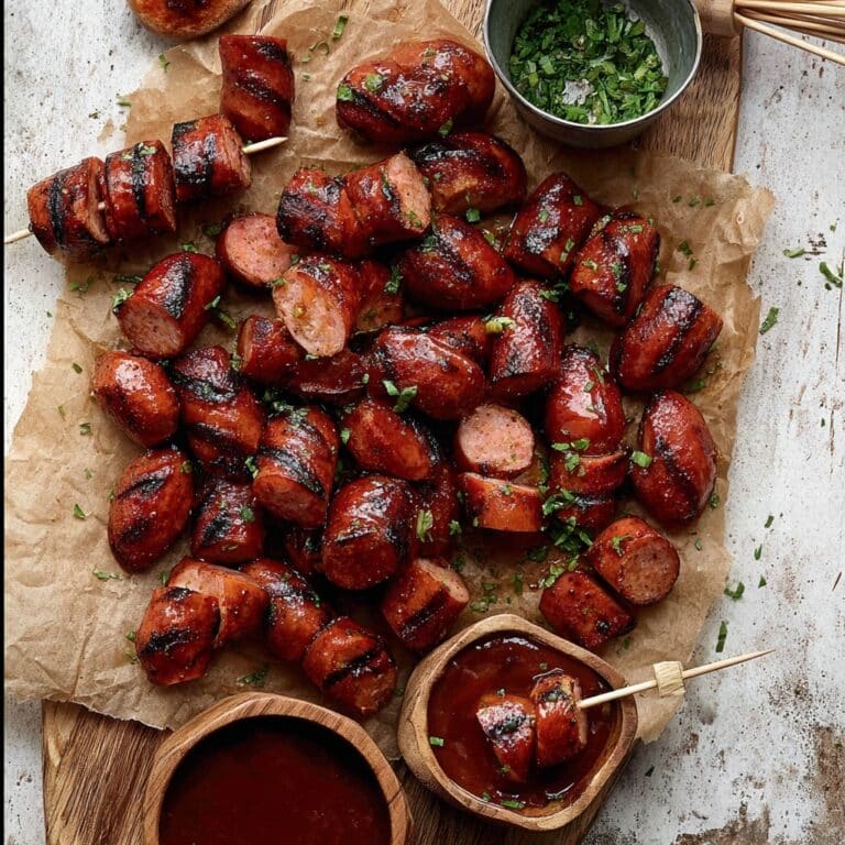 Maple BBQ Hasselback Kielbasa Bites Recipe