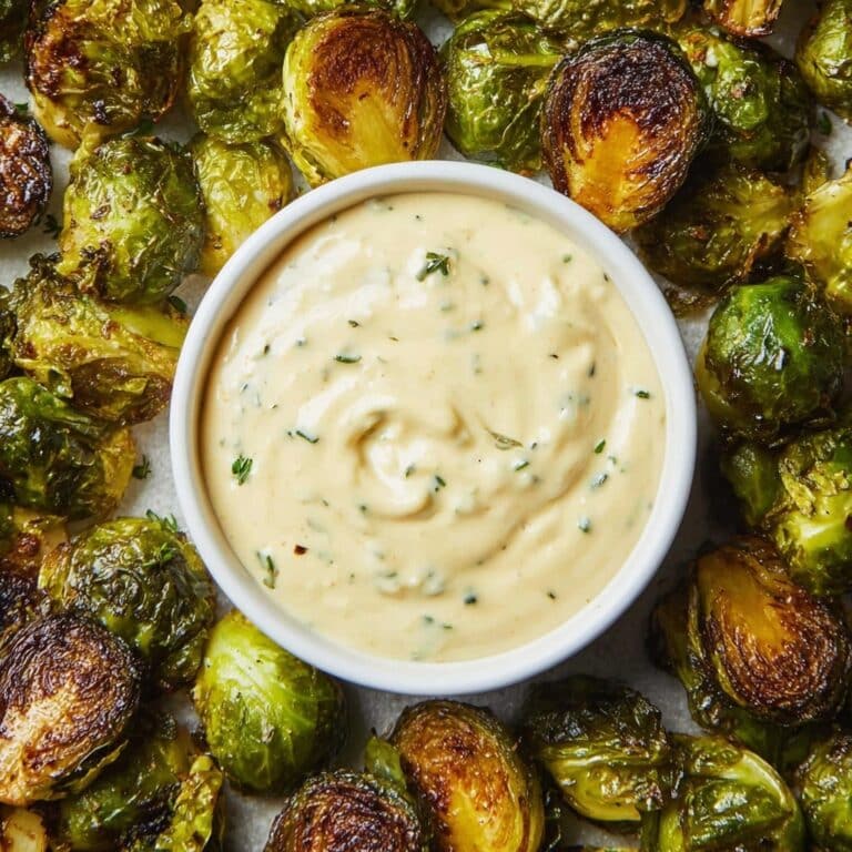 Crispy Brussels Sprouts with Dijon Aioli Recipe