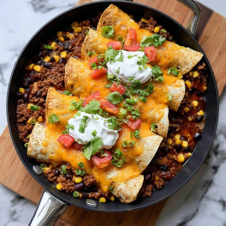 Beef Skillet Enchiladas (Easy One-Pan Recipe) Recipe