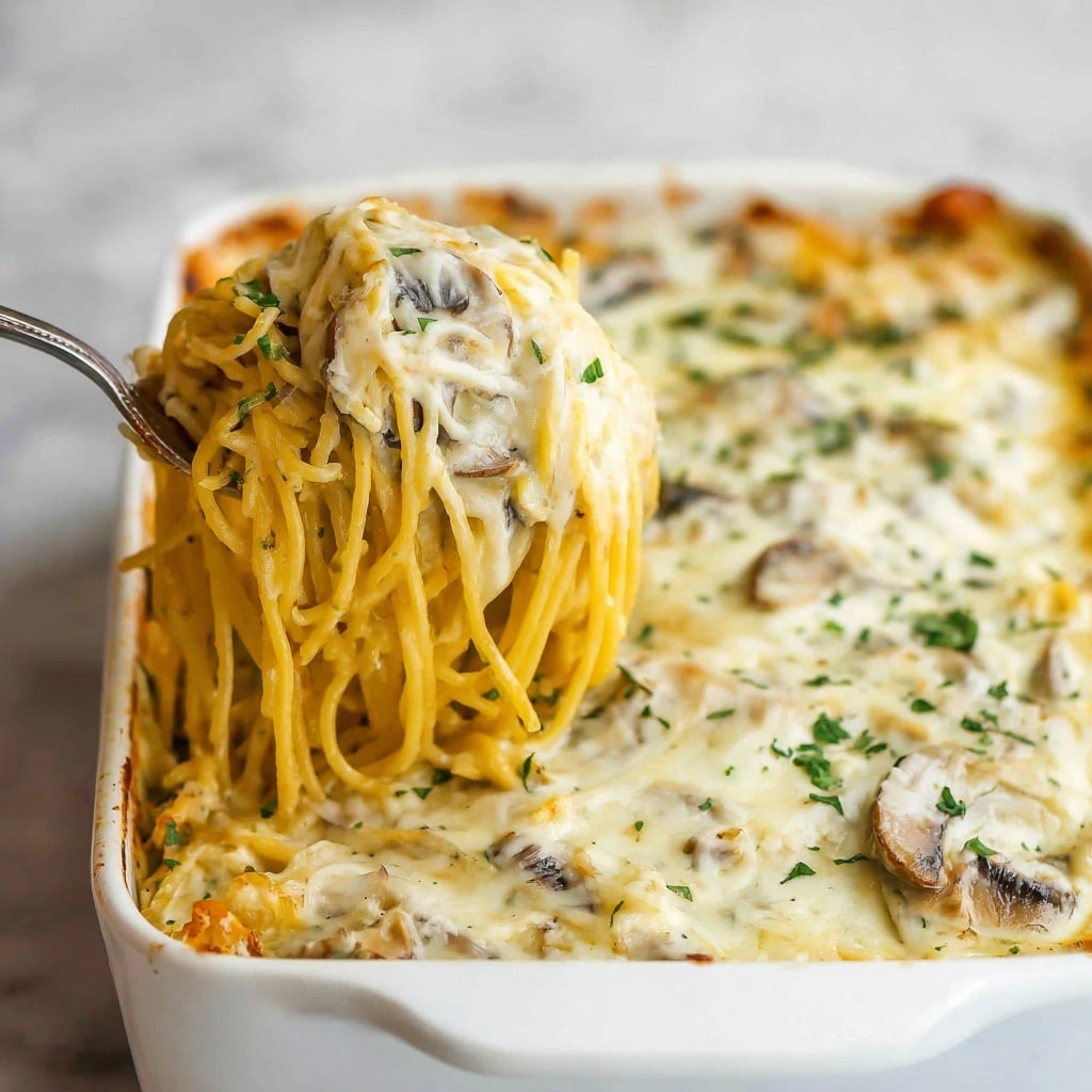 Creamy Chicken Tetrazzini Casserole Recipe - Recipe Image